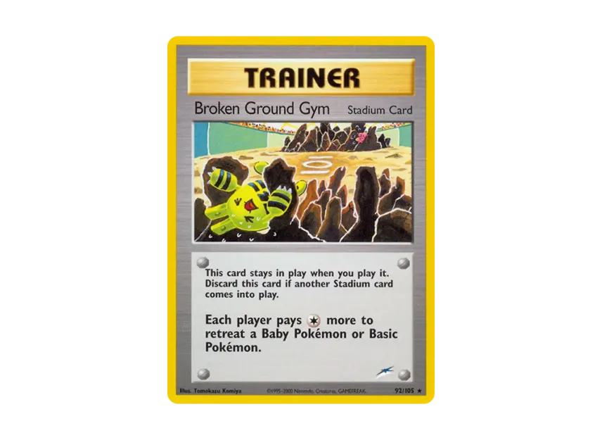 Broken Ground Gym R : 1ED [105-NEO-DESTINY 92/105] [EN] (Neo Series "Neo Destiny")