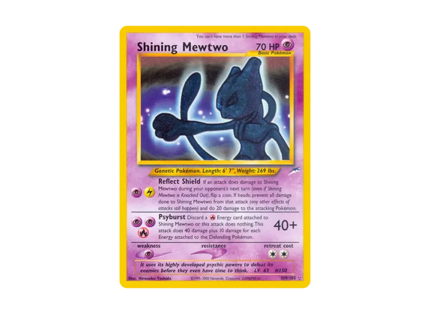 Shining Mewtwo ★★★ : 1ED [105-NEO-DESTINY 109/105] [EN] (Neo Series "Neo Destiny")