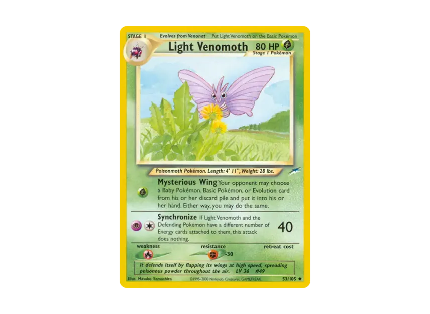 Light Venomoth U [105-NEO-DESTINY 53/105] [EN] (Neo Series "Neo Destiny")