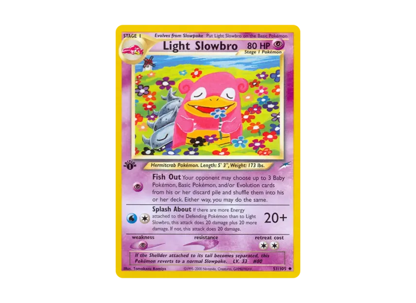 Light Slowbro U : 1ED [105-NEO-DESTINY 51/105] [EN] (Neo Series "Neo Destiny")