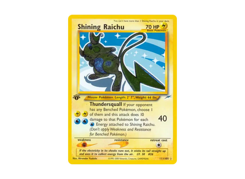Shining Raichu ★★★ : 1ED [105-NEO-DESTINY 111/105] [EN] (Neo Series "Neo Destiny")