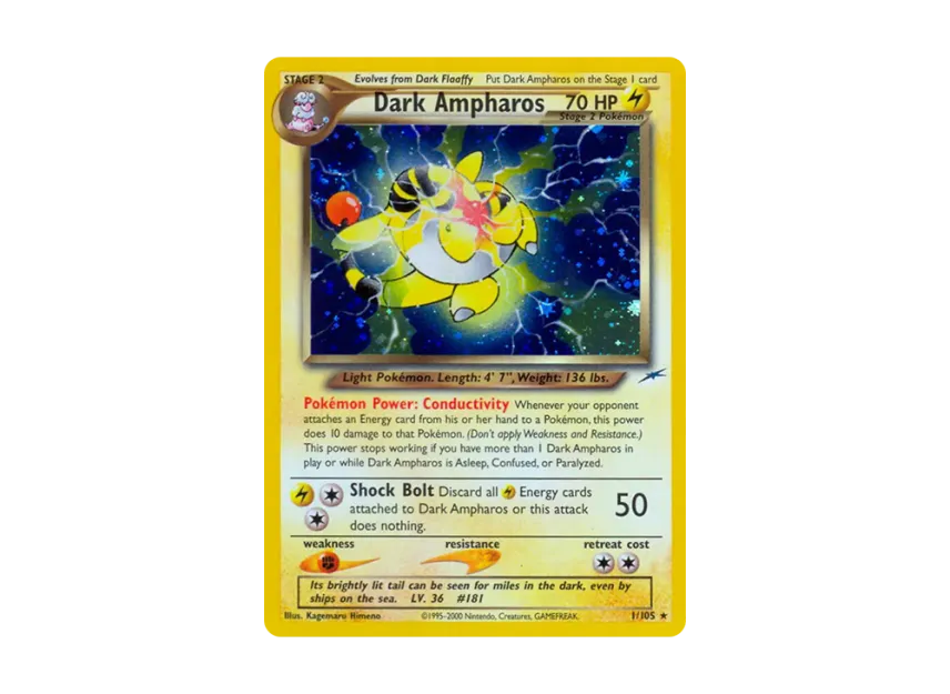 Dark Ampharos R [105-NEO-DESTINY 1/105] [EN] (Neo Series "Neo Destiny")