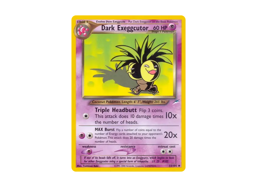 Dark Exeggutor U [105-NEO-DESTINY 33/105] [EN] (Neo Series "Neo Destiny")
