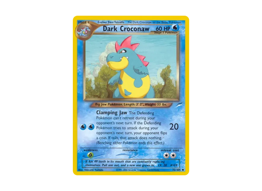 Dark Croconaw U [105-NEO-DESTINY 32/105] [EN] (Neo Series "Neo Destiny")