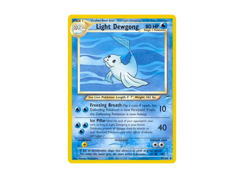 Light Dewgong U [105-NEO-DESTINY 45/105] [EN] (Neo Series "Neo Destiny")