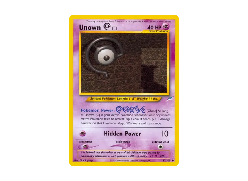 Unown [C] U [105-NEO-DESTINY 57/105] [EN] (Neo Series "Neo Destiny")