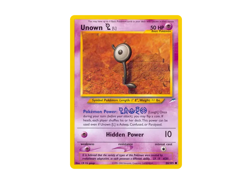 Unown [L] C [105-NEO-DESTINY 86/105] [EN] (Neo Series "Neo Destiny")