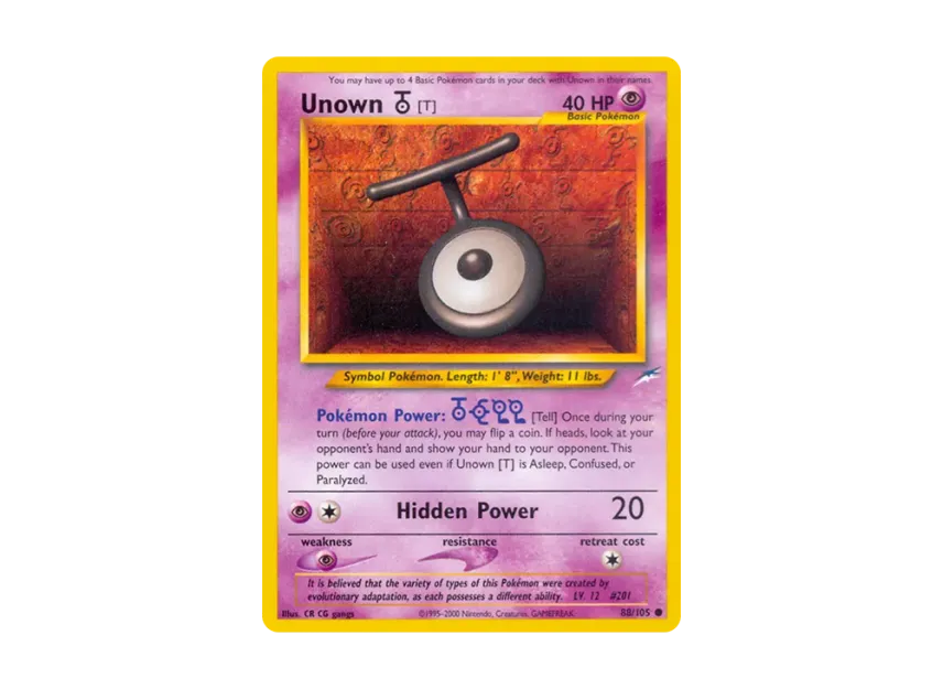 Unown [T] C [105-NEO-DESTINY 88/105] [EN] (Neo Series "Neo Destiny")