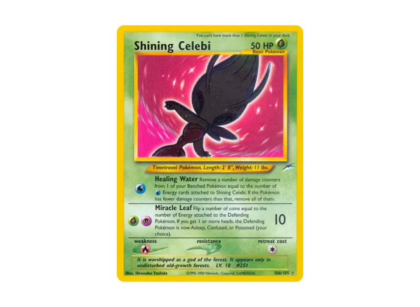 Shining Celebi ★★★ [105-NEO-DESTINY 106/105] [EN] (Neo Series "Neo Destiny")
