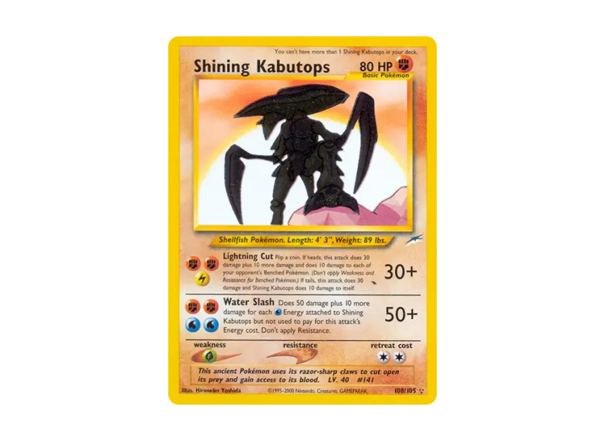 Shining Kabutops ★★★ [105-NEO-DESTINY 108/105] [EN] (Neo Series "Neo Destiny")