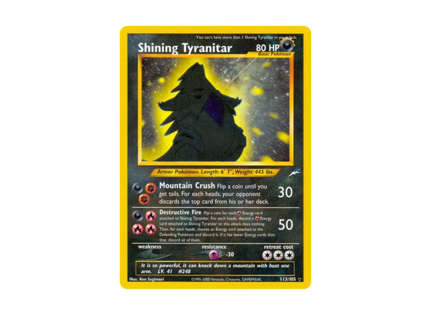 Shining Tyranitar ★★★ [105-NEO-DESTINY 113/105] [EN] (Neo Series "Neo Destiny")