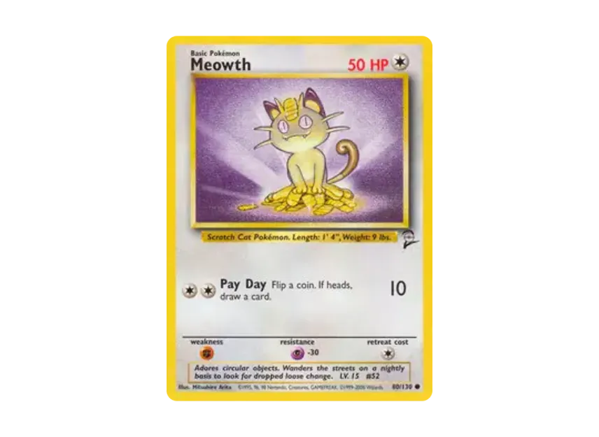 Meowth C [130-SET-2 80/130] [EN] (Base "Set 2")