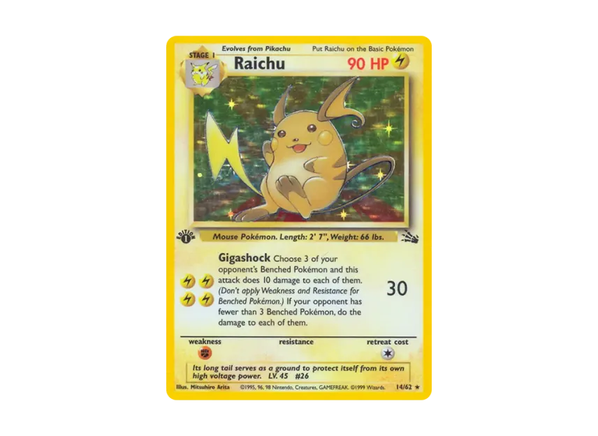 Raichu R : 1ED [62-FOSSIL 14/62] [EN] (Base "Fossil")