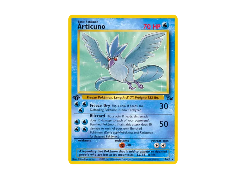 Articuno R : 1ED [62-FOSSIL 17/62] [EN] (Base "Fossil")