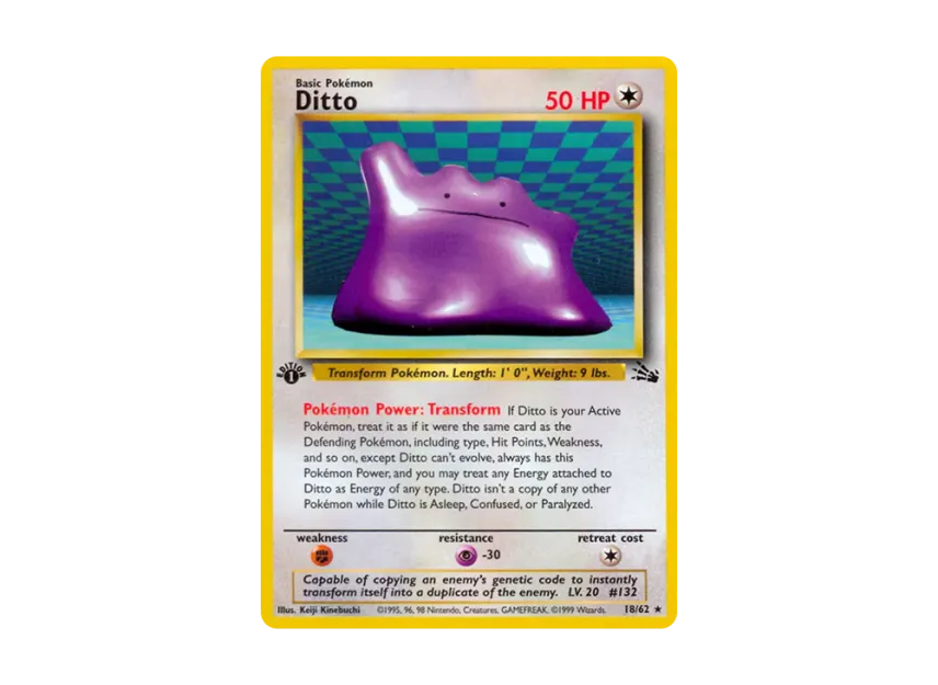 Ditto R : 1ED [62-FOSSIL 18/62] [EN] (Base "Fossil")