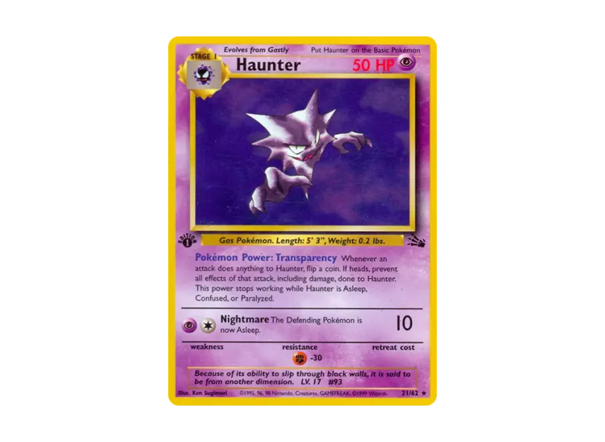 Haunter R : 1ED [62-FOSSIL 21/62] [EN] (Base "Fossil")