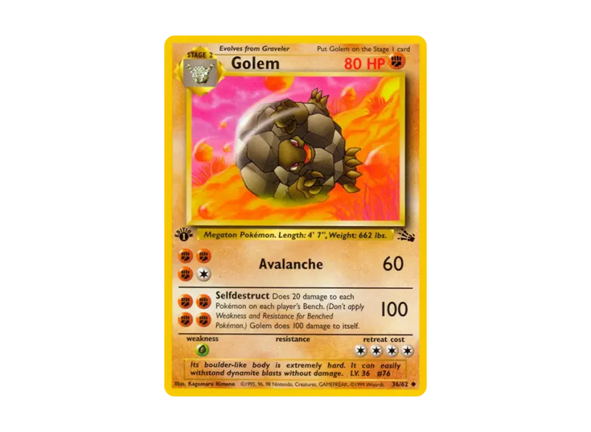 Golem U : 1ED [62-FOSSIL 36/62] [EN] (Base "Fossil")