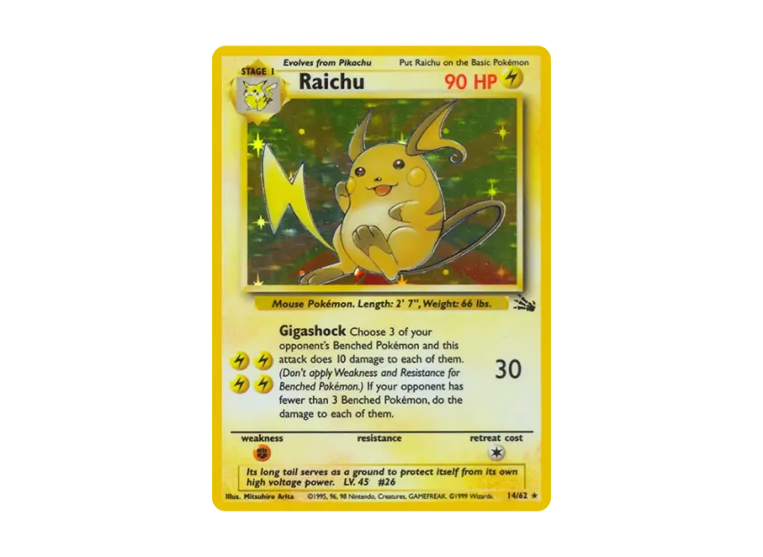 Raichu R [62-FOSSIL 14/62] [EN] (Base "Fossil")