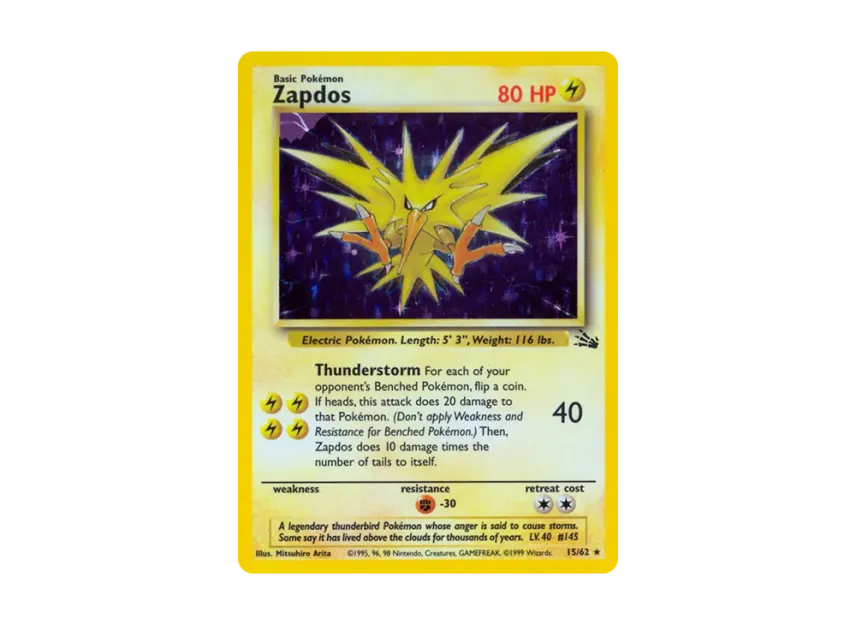 Zapdos R [62-FOSSIL 15/62] [EN] (Base "Fossil")