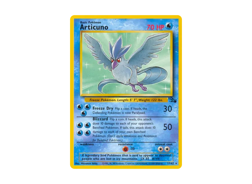 Articuno R [62-FOSSIL 17/62] [EN] (Base "Fossil")