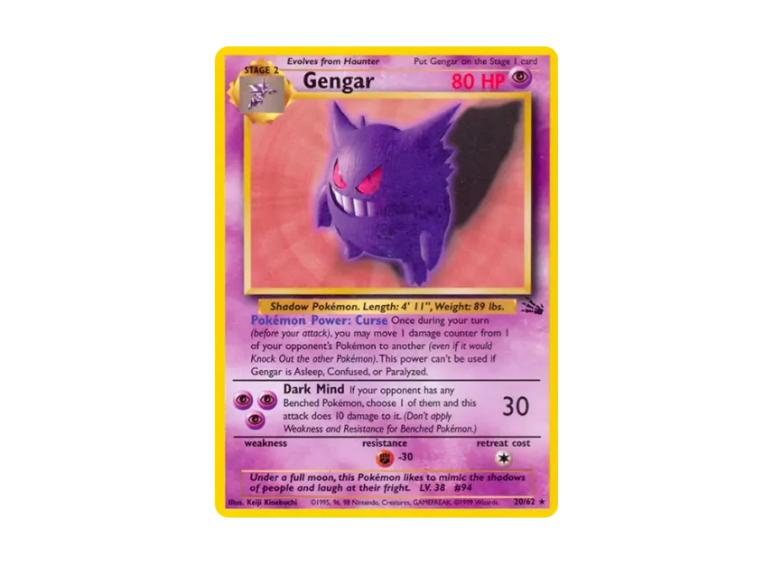 Gengar R [62-FOSSIL 20/62] [EN] (Base "Fossil")