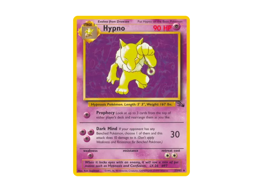 Hypno R [62-FOSSIL 23/62] [EN] (Base "Fossil")
