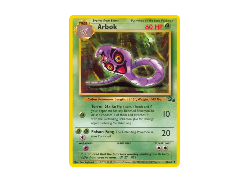 Arbok U [62-FOSSIL 31/62] [EN] (Base "Fossil")