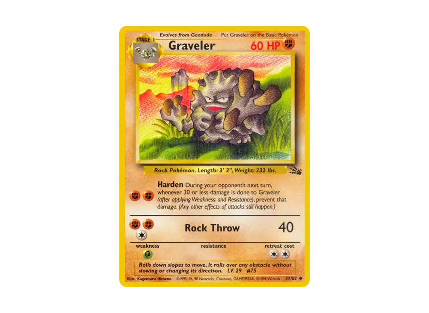 Graveler U [62-FOSSIL 37/62] [EN] (Base "Fossil")