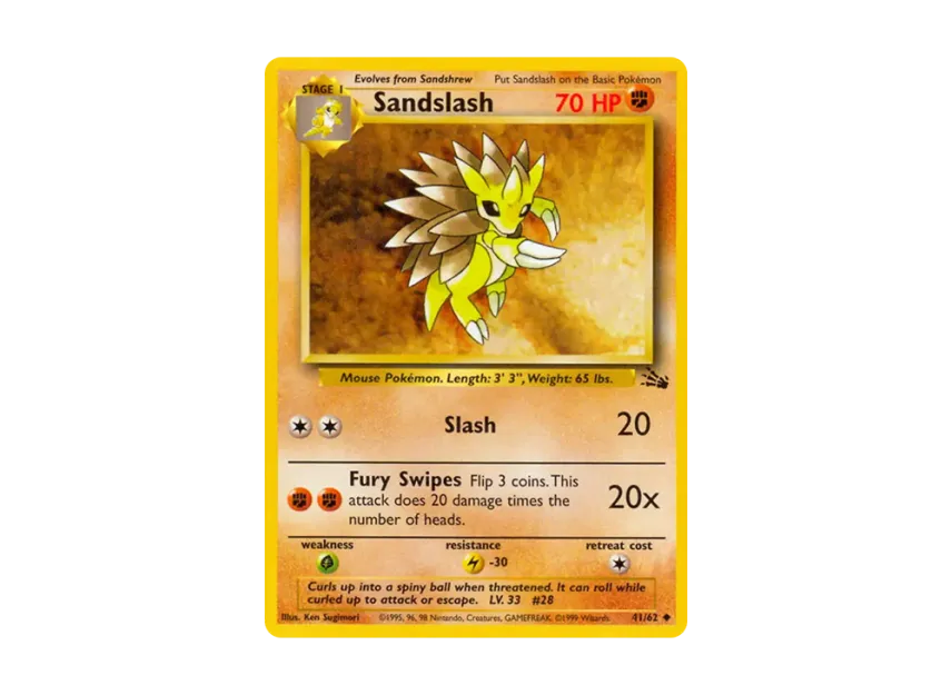 Sandslash U [62-FOSSIL 41/62] [EN] (Base "Fossil")