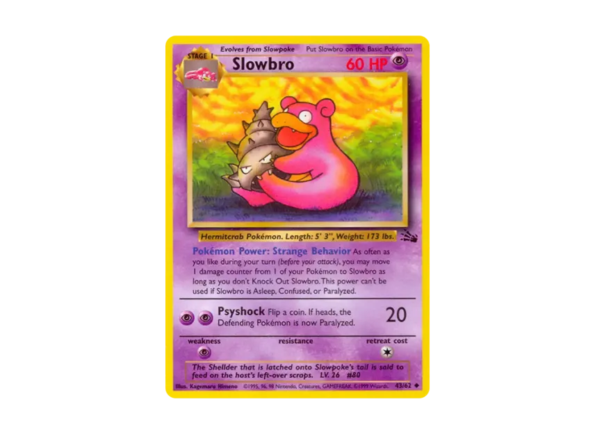 Slowbro U [62-FOSSIL 43/62] [EN] (Base "Fossil")