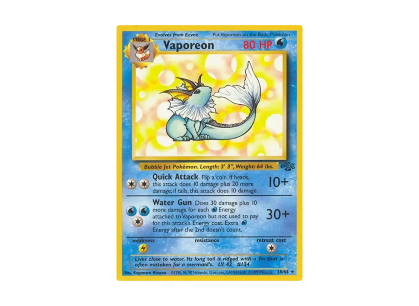 Vaporeon R [64-JUNGLE 28/64] [EN] (Base "Jungle")