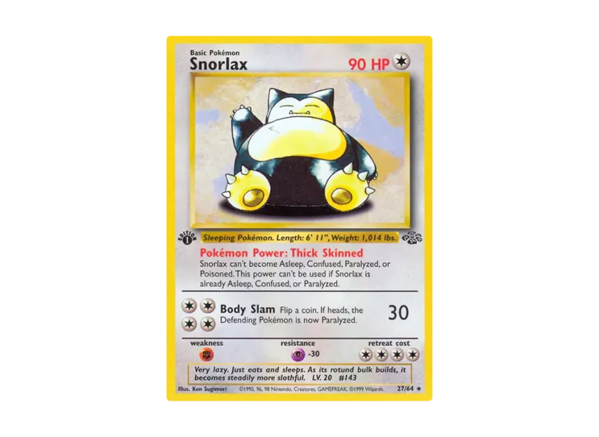 Snorlax R : 1ED [64-JUNGLE 27/64] [EN] (Base "Jungle")