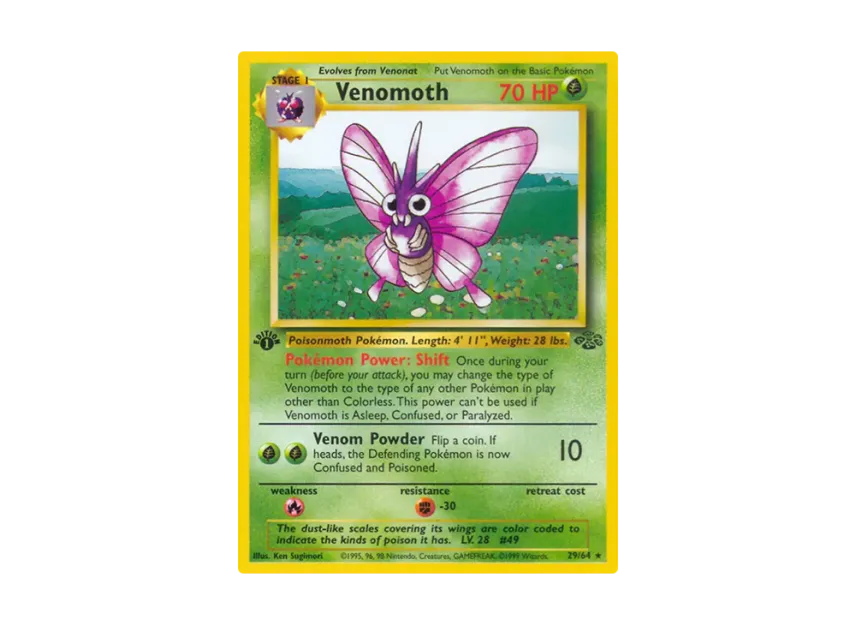 Venomoth R : 1ED [64-JUNGLE 29/64] [EN] (Base "Jungle")