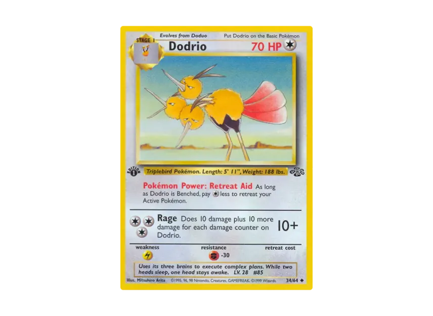 Dodrio U : 1ED [64-JUNGLE 34/64] [EN] (Base "Jungle")