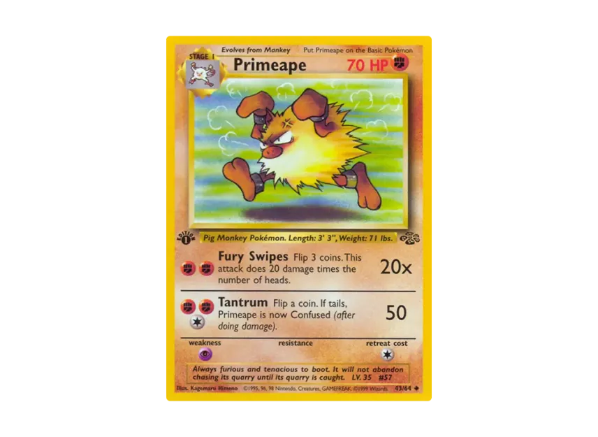 Primeape U : 1ED [64-JUNGLE 43/64] [EN] (Base "Jungle")