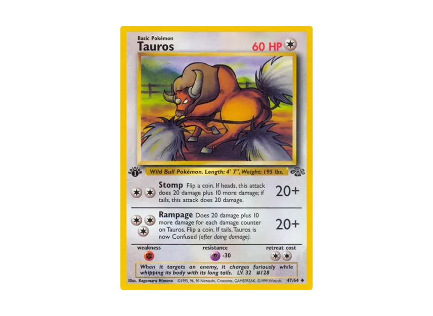 Tauros U : 1ED [64-JUNGLE 47/64] [EN] (Base "Jungle")