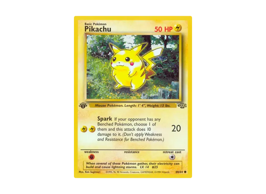 Pikachu C : 1ED [64-JUNGLE 60/64] [EN] (Base "Jungle")