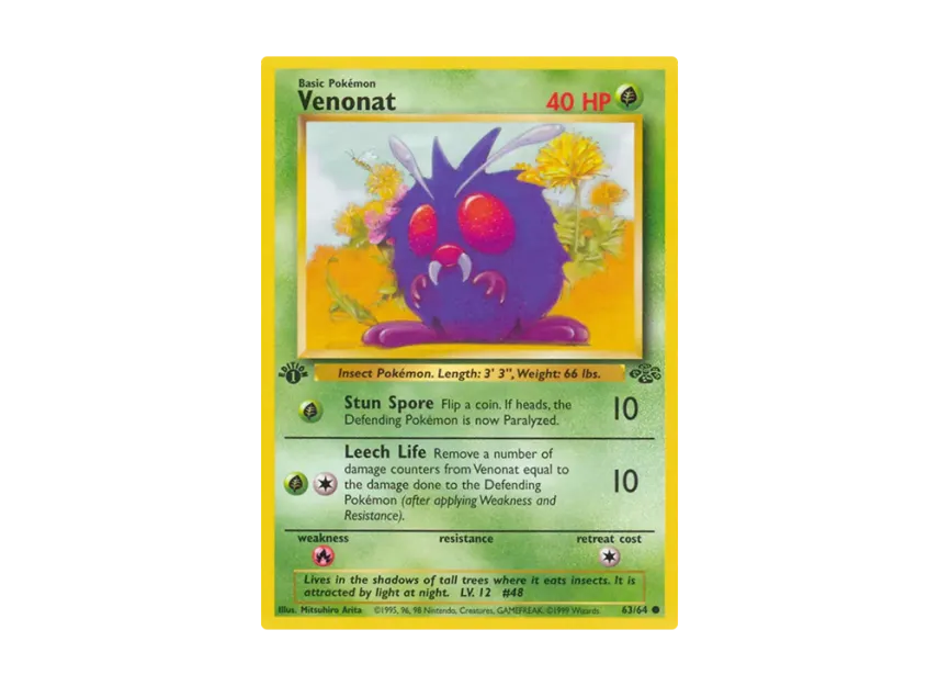 Venonat C : 1ED [64-JUNGLE 63/64] [EN] (Base "Jungle")