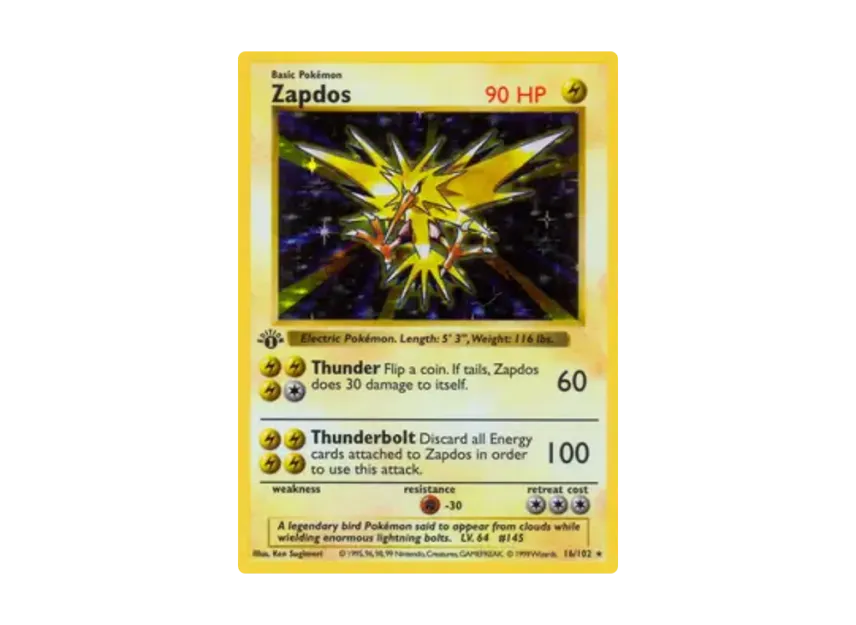 Zapdos R [102-SET-1ST-EDITION 16/102] [EN] (Base "Set 1st Edition")