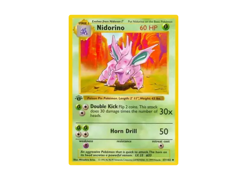 Nidorino U [102-SET-1ST-EDITION 37/102] [EN] (Base "Set 1st Edition")