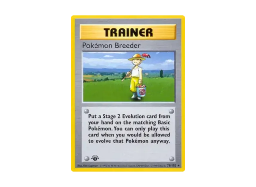 Pokemon Breeder R [102-SET-1ST-EDITION 76/102] [EN] (Base "Set 1st Edition")