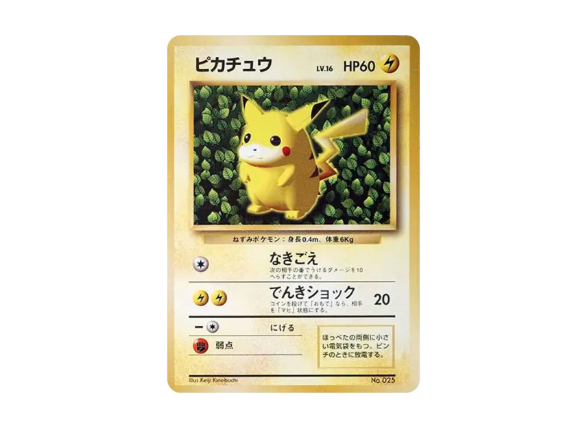 Pikachu P : Old Back : ※ Matte [PMCG-P No.025] (Promotional Card "Easy to understand how to play Pokemon cards")