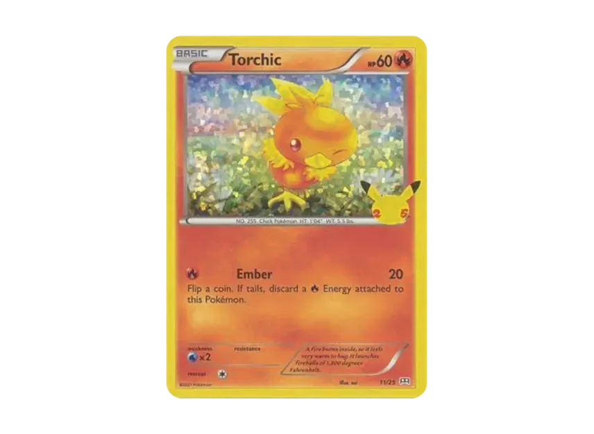 Torchic : Holo [25-MCDONALD-S-25TH-ANNIVERSARY 11/25] (Sword & Shield "McDonald's 25th Anniversary")