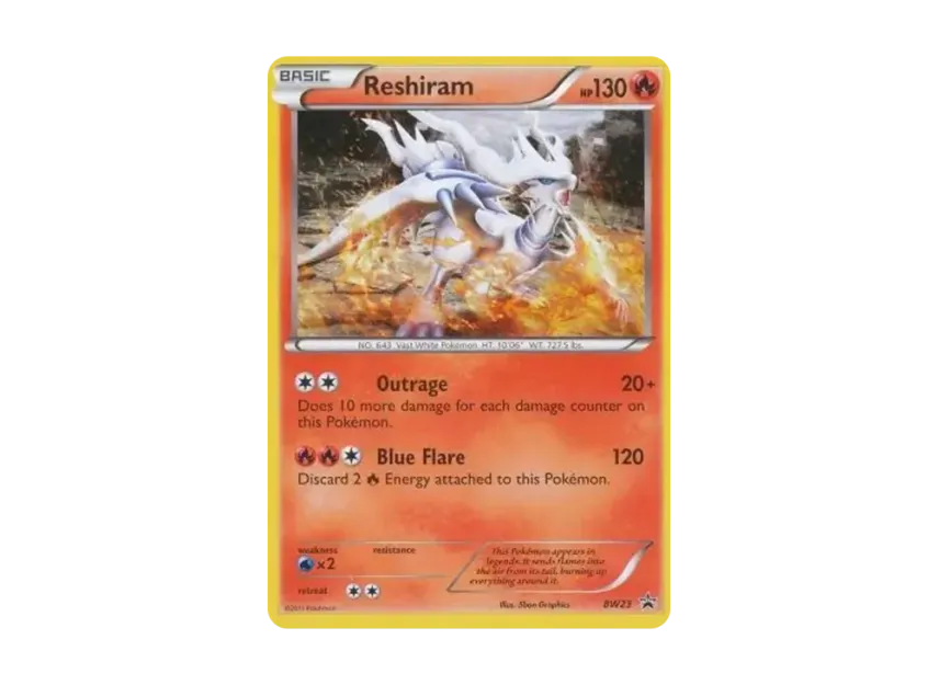 Reshiram P [BW23] (Black & White "Promotional Card")
