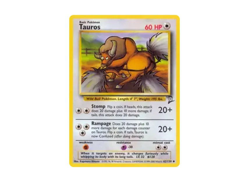 Tauros U [130-SET-2 62/130] [EN] (Base "Set 2")