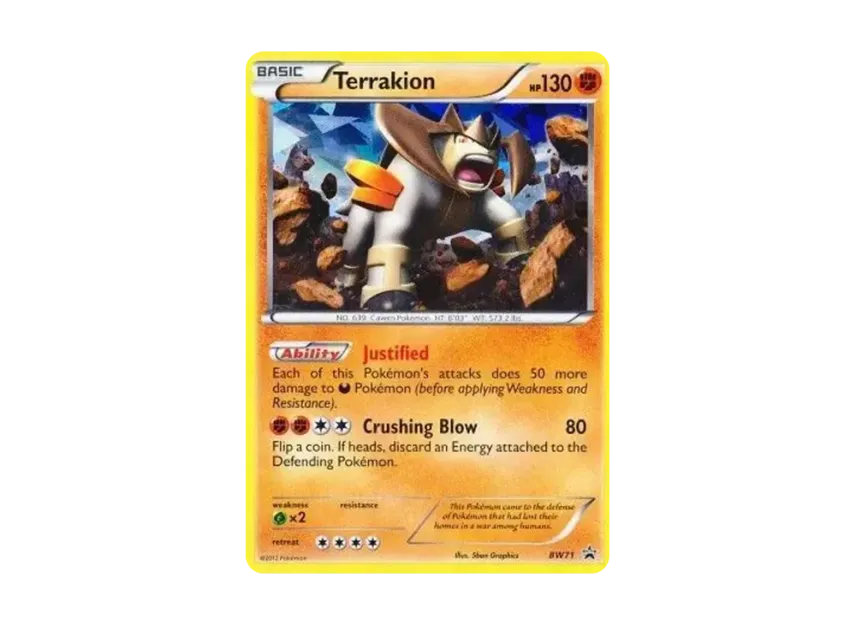 Terrakion P [BW71] (Black & White "Promotional Card")