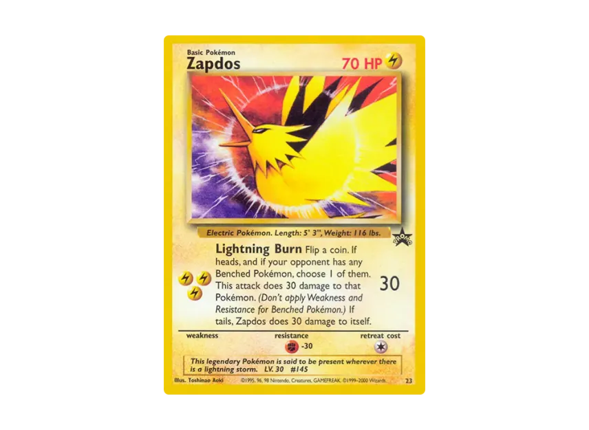 Zapdos P [WIZARDS-OF-THE-COAST-PROMO 23] (Wizards of the Coast "Promotional Card")