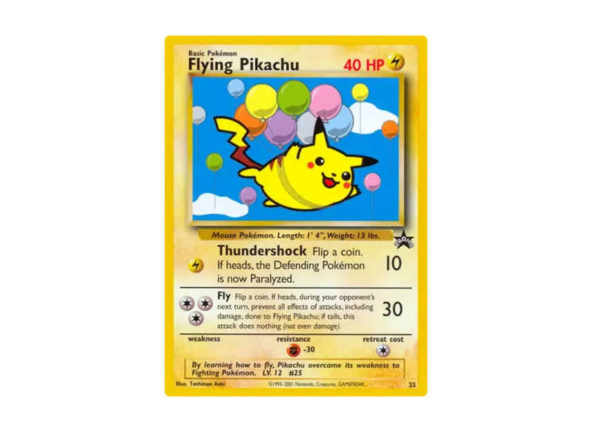 Flying Pikachu P [WIZARDS-OF-THE-COAST-PROMO 25] (Wizards of the Coast "Promotional Card")