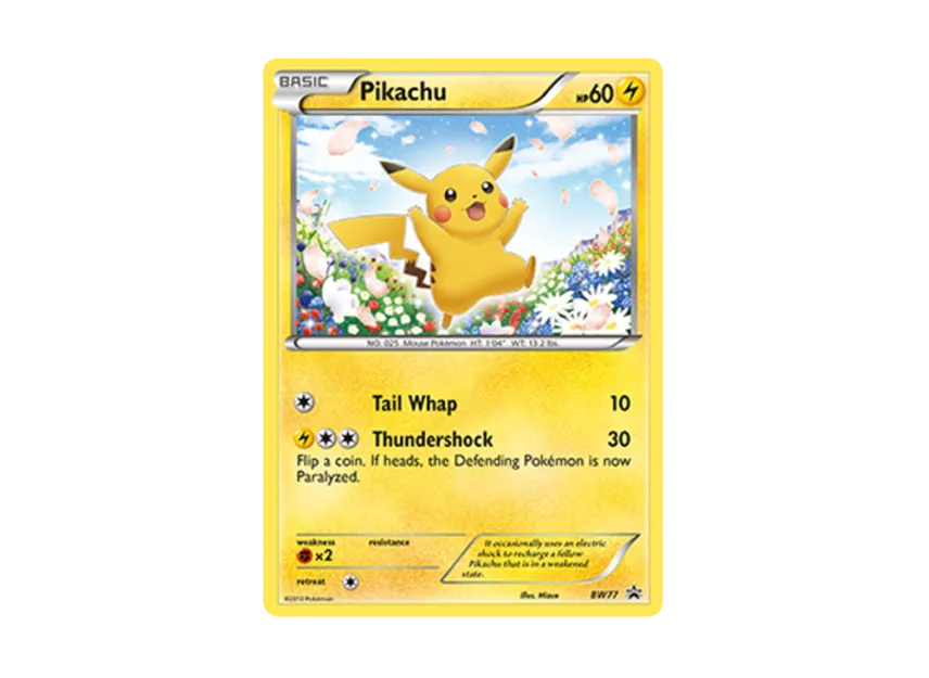 Pikachu P [BW77] (Black & White "Promotional Card")