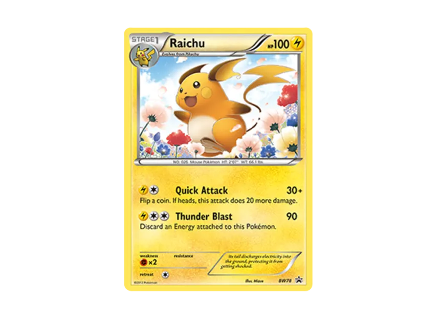 Raichu P [BW78] (Black & White "Promotional Card")